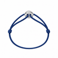 Load image into Gallery viewer, WECORD Mini Silver Soho Bracelet with Navy Blue Cord