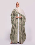 Load image into Gallery viewer, Summer Abaya Green Flower design