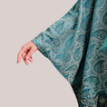 Load image into Gallery viewer, Summer Abaya Turquoise Damask design