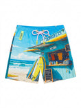 Load image into Gallery viewer, Aprilo Surf Board Swim Shorts – Blue