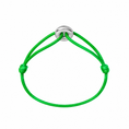 Load image into Gallery viewer, WECORD Mini Silver Soho Bracelet with Neon Green Cord