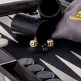 Load image into Gallery viewer, Handmade Classic Black Inlaid Leatherette Backgammon with Sideracks 48x30cm