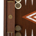 تحميل الصورة إلى عارض المعرض، Handmade Natural Burl Inlaid Backgammon with Inlaid Pearl Elements points with Side racks 48x30cm