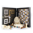 Load image into Gallery viewer, Chess-Backgammon-Ludo-Snakes - Black - Ivory - Walnut replica wooden case