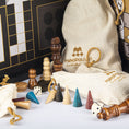 Load image into Gallery viewer, Chess-Backgammon-Ludo-Snakes - Black - Ivory - Walnut replica wooden case