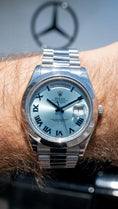 Load image into Gallery viewer, Rolex Day Date 40 mm Ice Blue Roman dial- Platinum