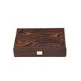 تحميل الصورة إلى عارض المعرض، Dominoes 5-2x2-7x1cm in wooden case with California Walnut burl 24x17cm