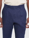 Load image into Gallery viewer, Mediterranean Linen Pants NAVY L