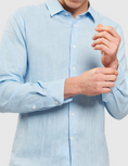 Load image into Gallery viewer, Tropezian Linen Shirt BLUE M