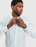 Load image into Gallery viewer, Tropezian Linen Shirt CYAN M