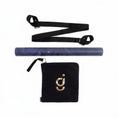 Load image into Gallery viewer, Travel Yoga Mat Set: Foldable Mat (Blue Cluster)