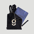 Load image into Gallery viewer, Travel Yoga Mat Set: Foldable Mat (Blue Cluster)