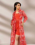 Load image into Gallery viewer, Breeze Red Buttoned Dress