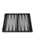 Load image into Gallery viewer, MANOPOULOS Handmade Trilogy of Grey Inlaid Leatherette Backgammon with Sideracks 48x30cm