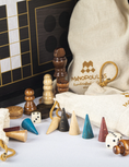 Load image into Gallery viewer, Chess-Backgammon-Ludo-Snakes - Black - Ivory - Walnut replica wooden case