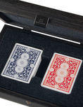 Load image into Gallery viewer, MANOPOULOS Playing Cards in Black Wooden Case