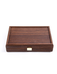 Load image into Gallery viewer, Plastic coated playing cards in Dark Brown wooden case 24x17cm