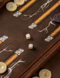Load image into Gallery viewer, Handmade Wooden Backgammon printed-Robusto Cigar 48x26cm