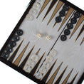 Load image into Gallery viewer, MANOPOULOS Chess/Backgammon - Classic Black Design in Black Replica Wooden Case