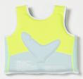 Load image into Gallery viewer, SUNNYLIFE Salty the Shark Swim Vest 3-6 Aqua Neon Yellow