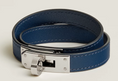 Load image into Gallery viewer, HERMES Kelly Double Tour Bracelet - Blue Palladium