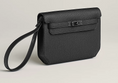 Load image into Gallery viewer, HERMES Kelly depeches 25 monochrome pouch Black