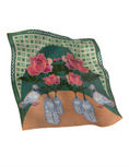 Load image into Gallery viewer, Taif Rose Scarf 95 x 95 cm Organic Fabric