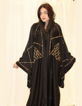 تحميل الصورة إلى عارض المعرض، Black silk abaya with hand embroidery
