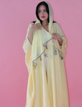 Load image into Gallery viewer, Summer Abya Yellow silk abaya