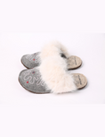 Load image into Gallery viewer, WOOLEN STOCK Arwa Flower Gray Sandals Size 38