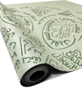 Load image into Gallery viewer, Travel Yoga Mat Set - Green Arabic Mandala