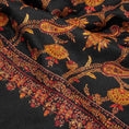 Load image into Gallery viewer, Pashmina Jaal Allover Black with Orange Embroidery