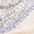Load image into Gallery viewer, Pashmina Jaal Allover Beige with Blue Embroidery