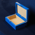 Load image into Gallery viewer, Moahmmed Faraa Blue Art Box cm 35x23x11 Empty Dark Beige
