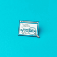 Load image into Gallery viewer, Green Goat programmer enamel pin