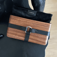 Load image into Gallery viewer, Yussra Wood Bag Black