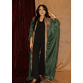 Load image into Gallery viewer, ALWAFRAH Green Winter Abaya