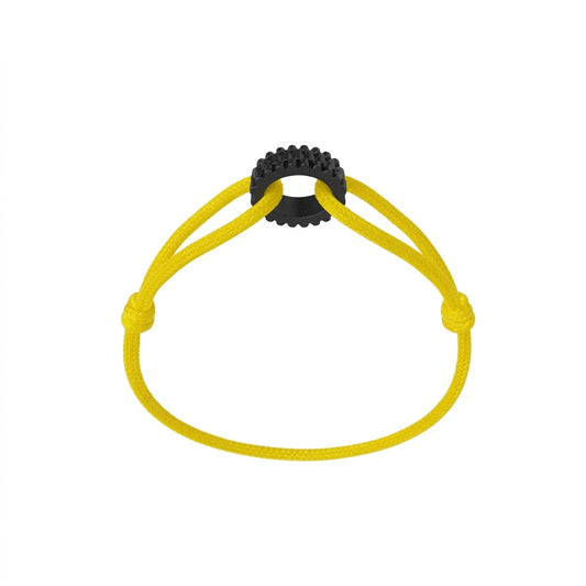 WECORD Carbon Regent Bracelet with Yellow Cord