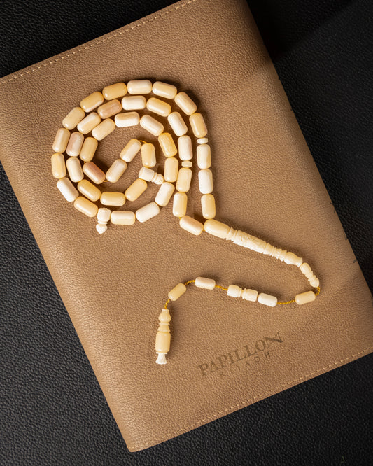 Engraved Camel Bone Subha – 41 beads