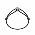 Load image into Gallery viewer, WECORD Mini Silver Soho Bracelet with Black Cord
