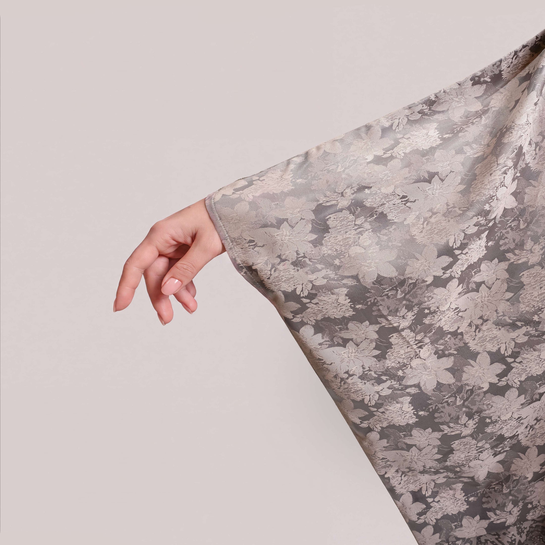 Summer Abaya Ash Flower design