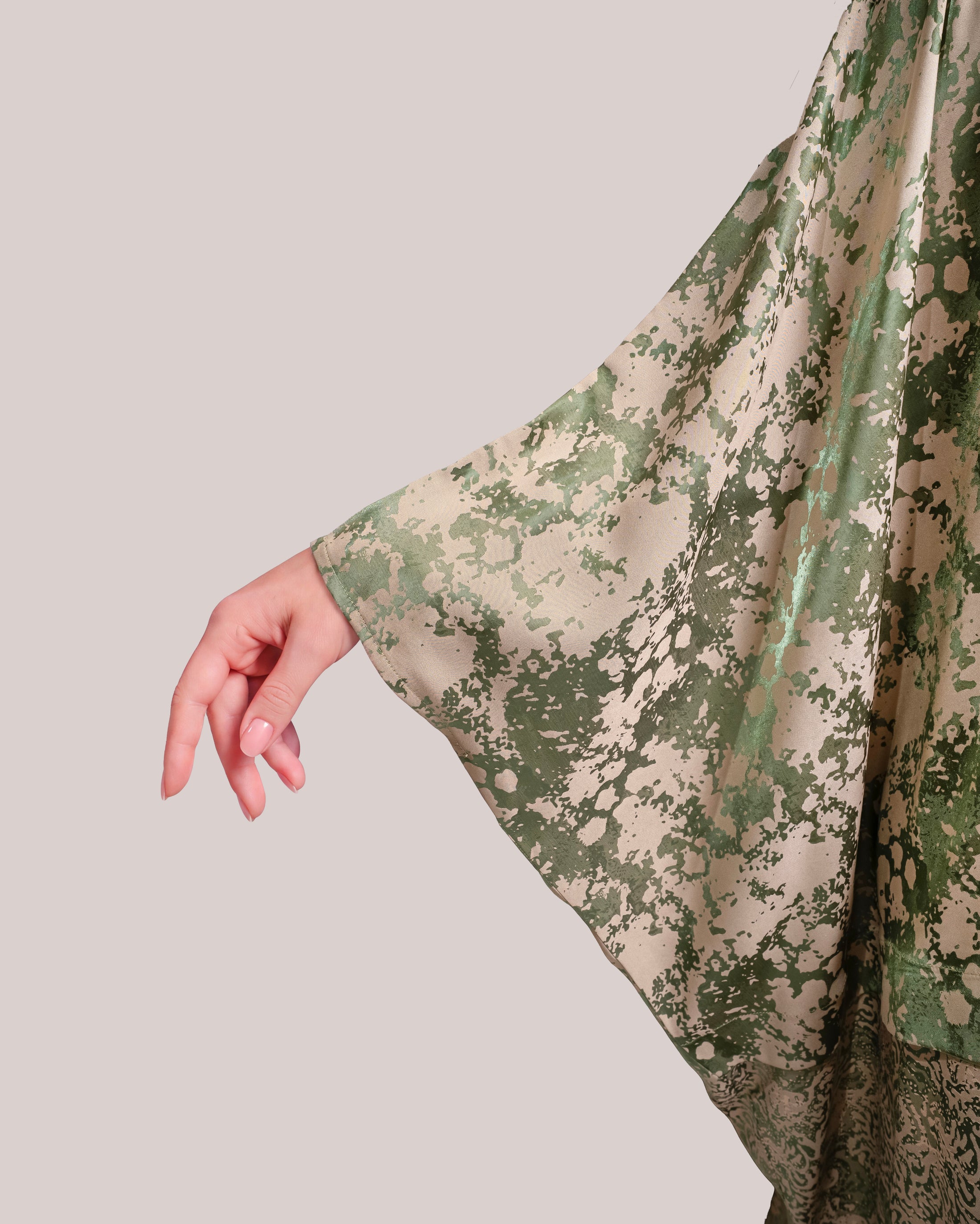 Summer Abaya Green Bubble design
