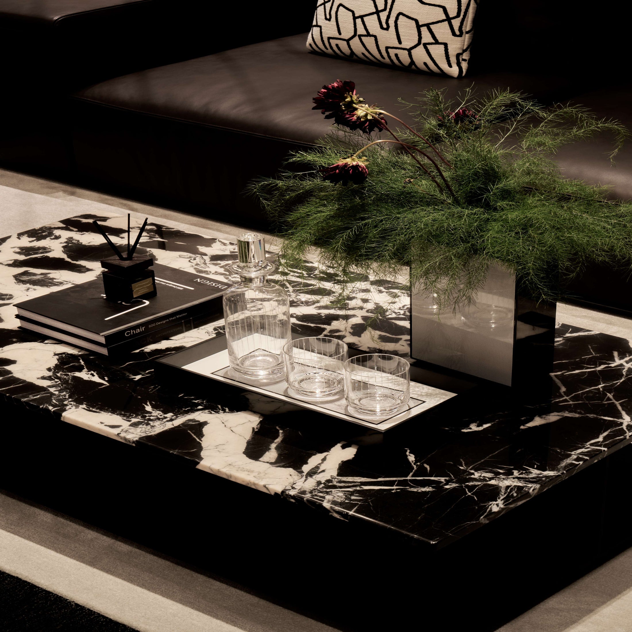 Optical Art Lacquered Long Tray