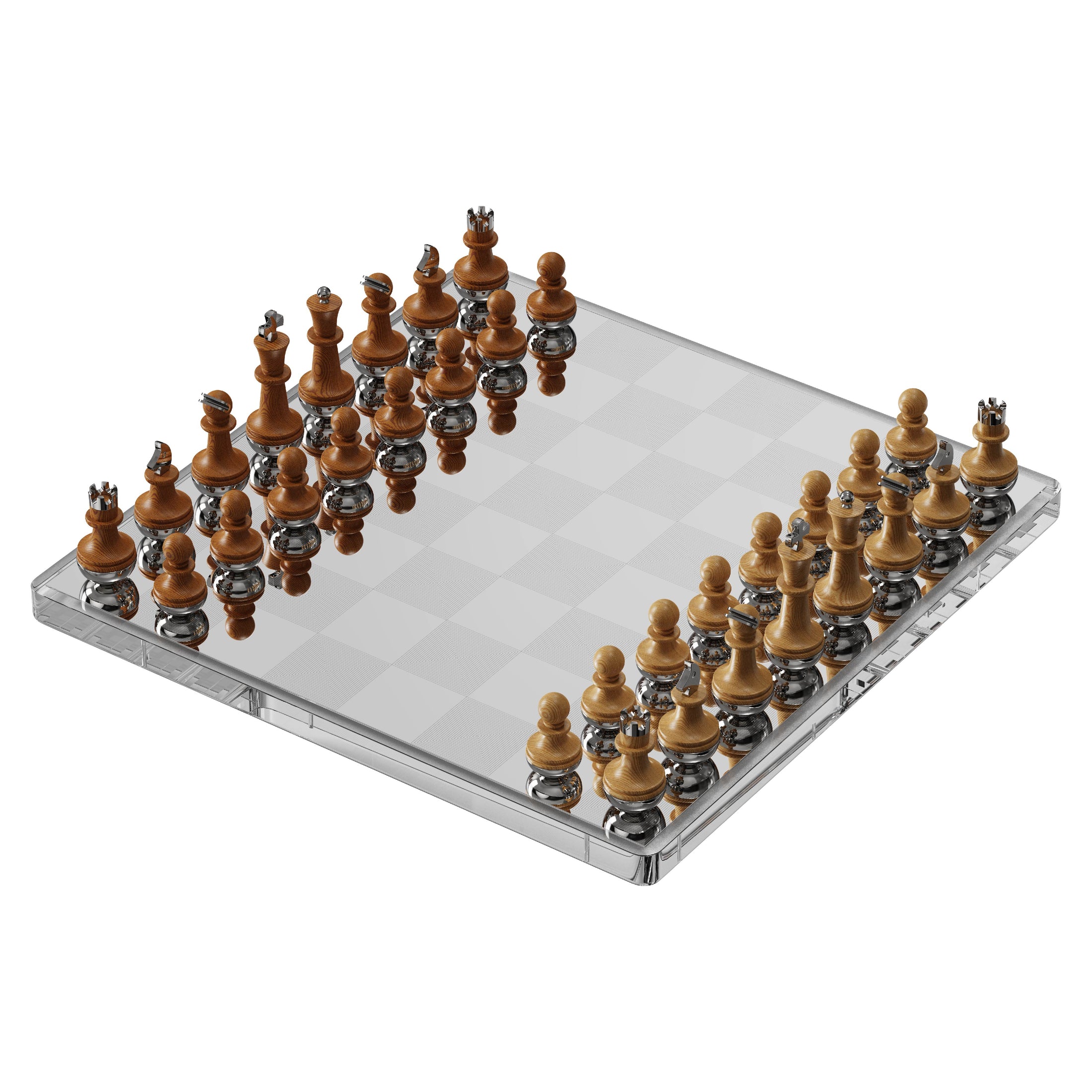 RESONG Chess set High transparent crystal glass