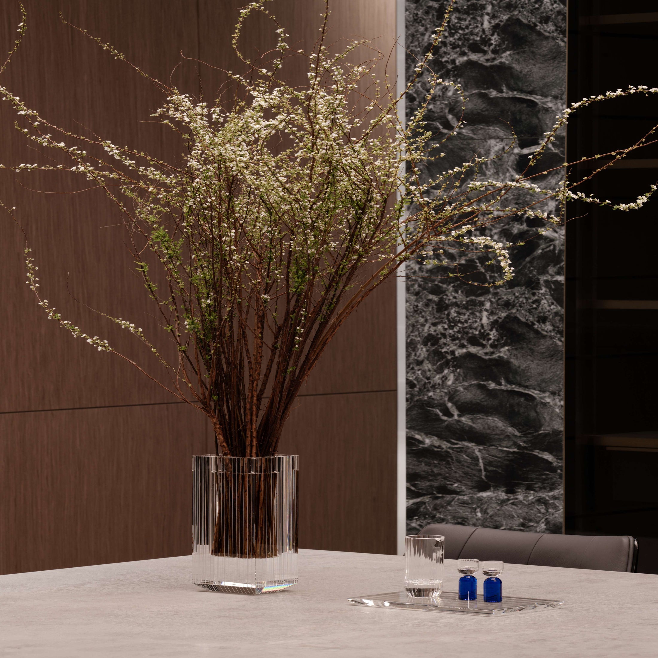 XUYU K9 Crystal Cubic Vase-Tall