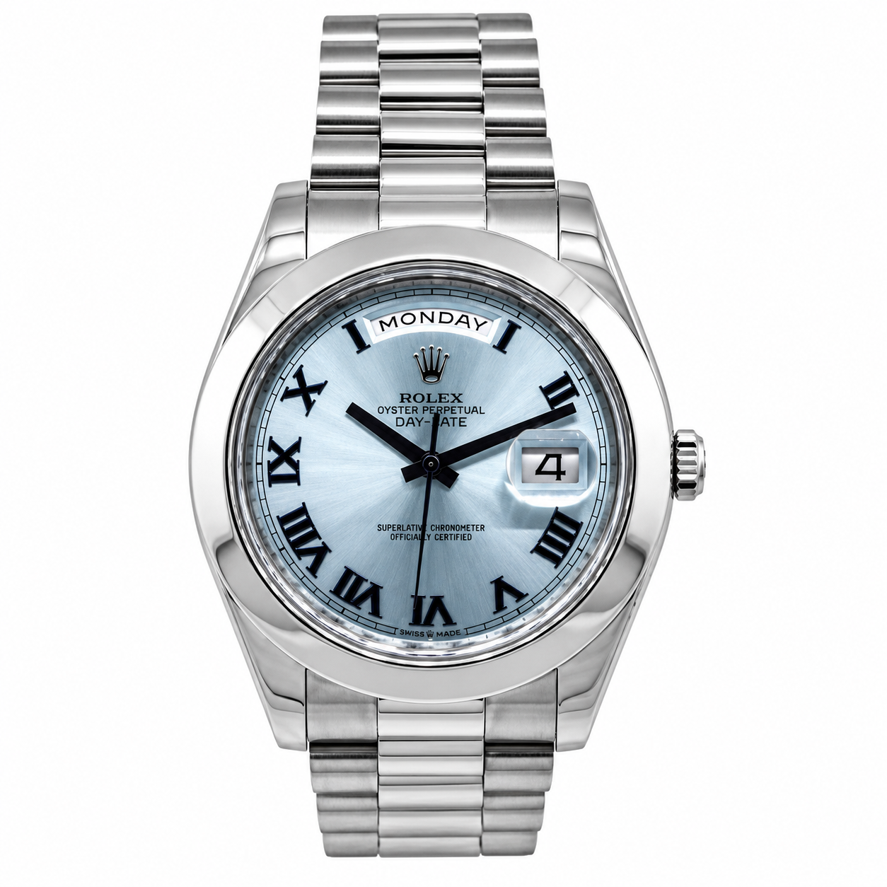 Rolex Day Date 40 mm Ice Blue Roman dial- Platinum