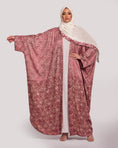 Load image into Gallery viewer, Summer Abaya Red Damask design
