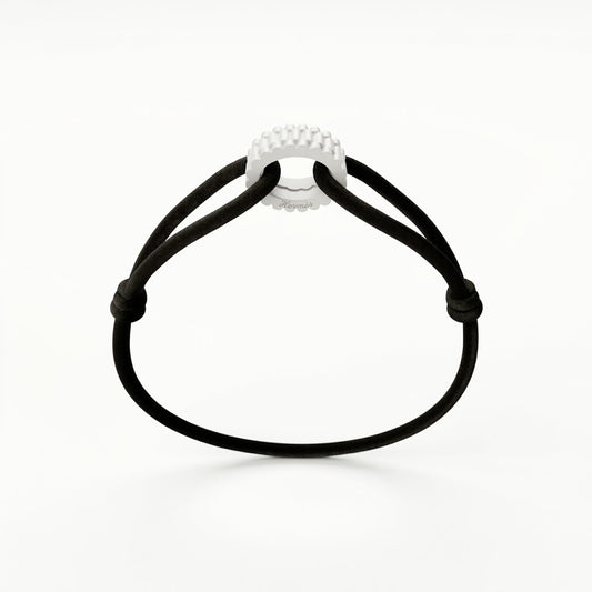 WECORD Snow Regent Bracelet with Black Cord
