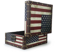 Load image into Gallery viewer, HOPEWELL American Flag Treasure Chest Box - Small - 47 x 35 x 25 CM
