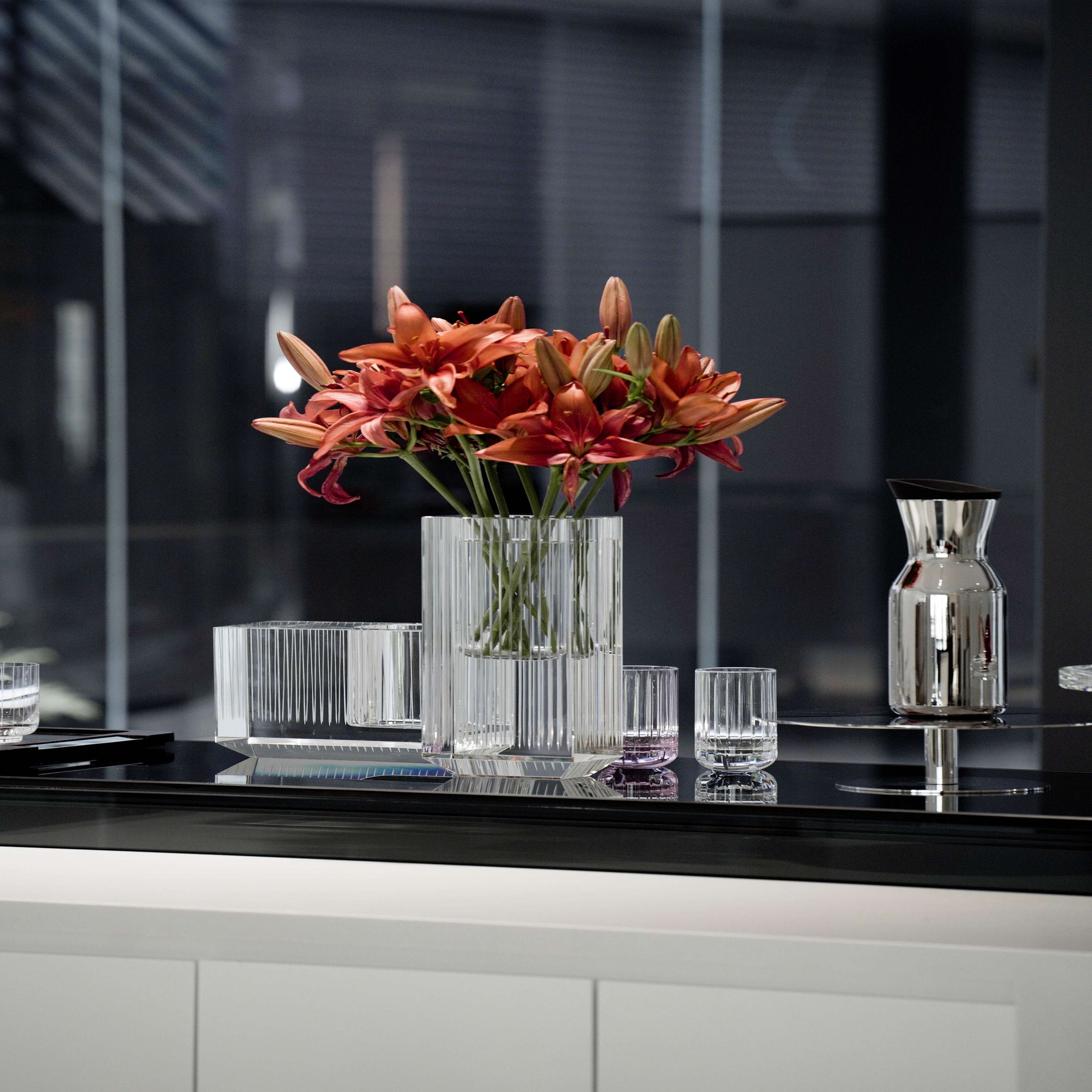 XUYU K9 Crystal Cubic Vase-Tall